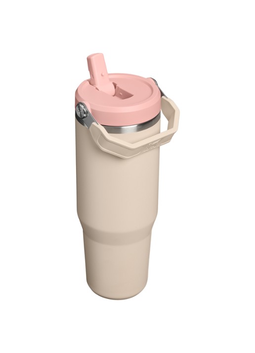 Stanley De IceFlow™ Flip Straw 2.0 waterfles 0,89 liter - achterkant 2 beige