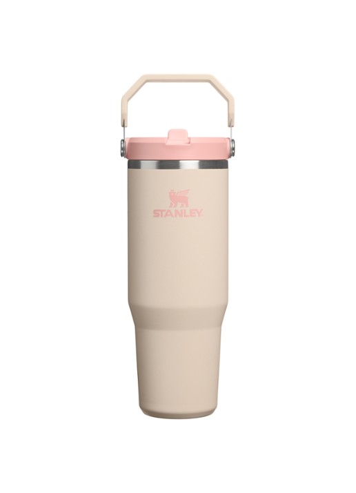 Stanley De IceFlow™ Flip Straw 2.0 waterfles 0,89 liter - voorkant 3 beige