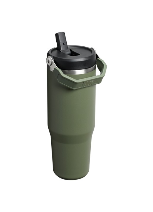 Stanley De IceFlow™ Flip Straw 2.0 waterfles 0,89 liter - achterkant 3 donkergroen