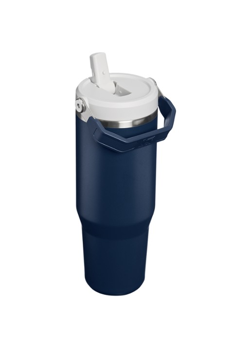 Stanley De IceFlow™ Flip Straw 2.0 waterfles 0,89 liter - achterkant 2 donkerblauw