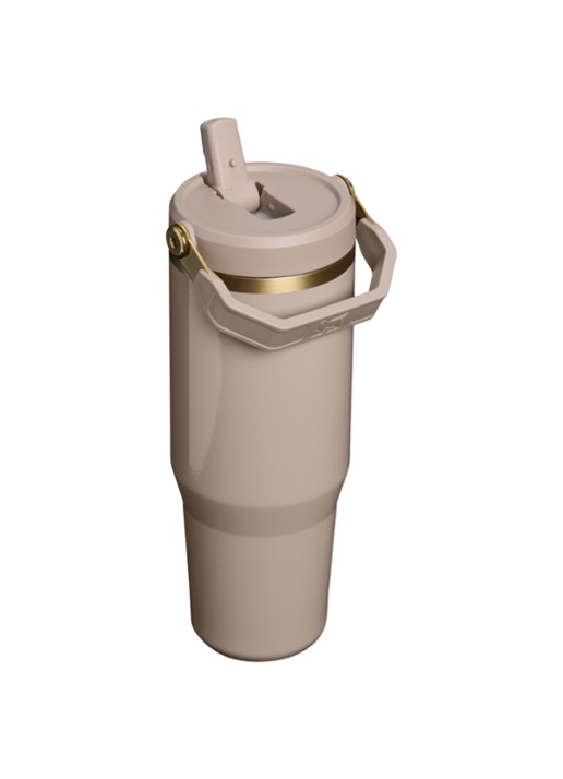 Stanley De IceFlow™ Flip Straw 2.0 waterfles 0,89 liter - achterkant 2 zand