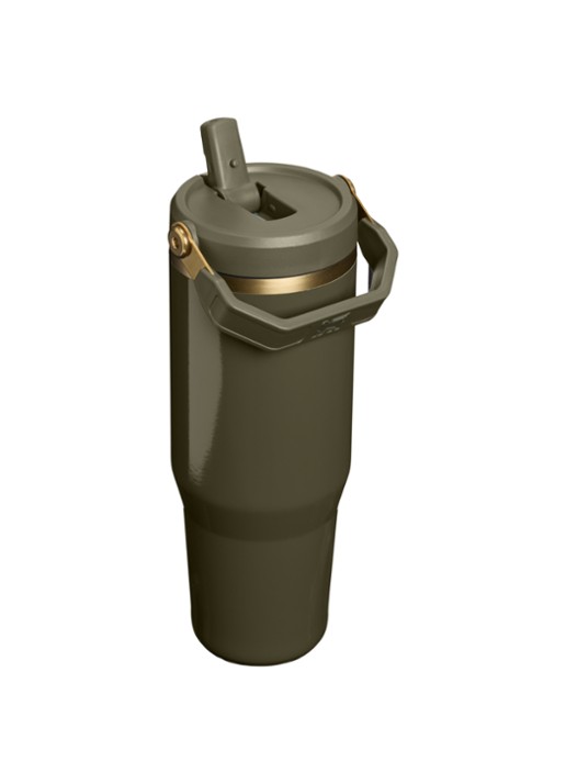 Stanley De IceFlow™ Flip Straw 2.0 waterfles 0,89 liter - achterkant 2 mosgroen