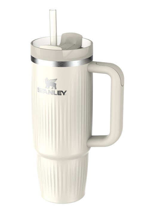 Stanley De Quencher® H2.0 Fluted thermosfles 0,89 liter - voorkant 3 cream gloss / gebroken wit