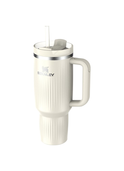 Stanley De Quencher® H2.0 Fluted thermosfles 1,18 liter - voorkant 3 cream gloss / gebroken wit