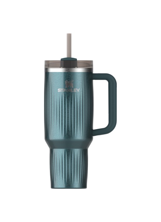 Stanley De Quencher® H2.0 Fluted thermosfles 1,18 liter - voorkant 2 marina shine / donkerblauw