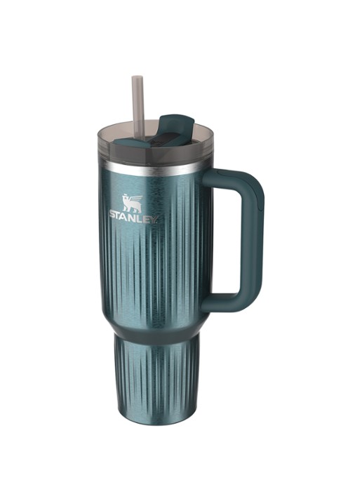 Stanley De Quencher® H2.0 Fluted thermosfles 1,18 liter - voorkant 3 marina shine / donkerblauw
