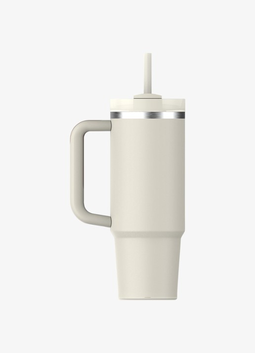 Stanley De Quencher® H2.O FlowState™ thermosfles 0,89 liter - achterkant cream 2.0 / gebroken wit