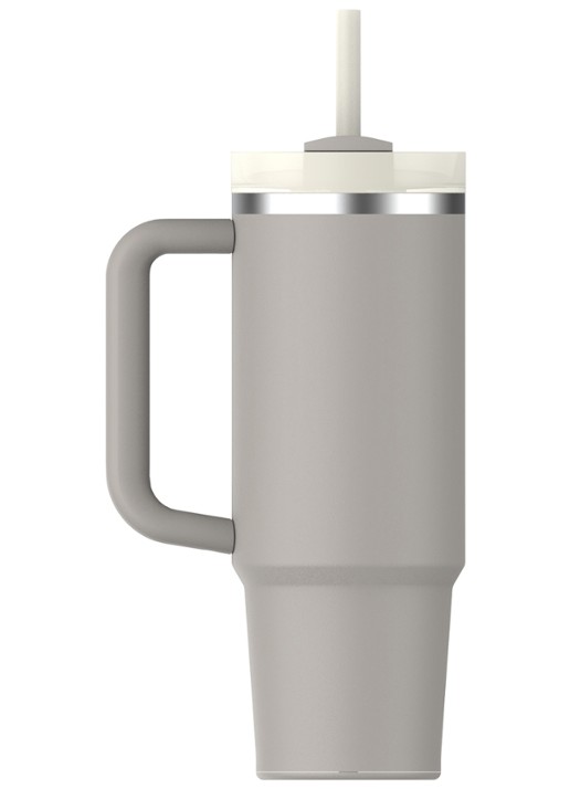 Stanley De Quencher® H2.O FlowState™ thermosfles 0,89 liter - achterkant ash / grijs
