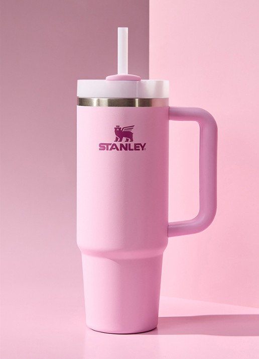 Stanley De Quencher® H2.O FlowState™ thermosfles 0,89 liter - voorkant 3 cherry blossom / roze