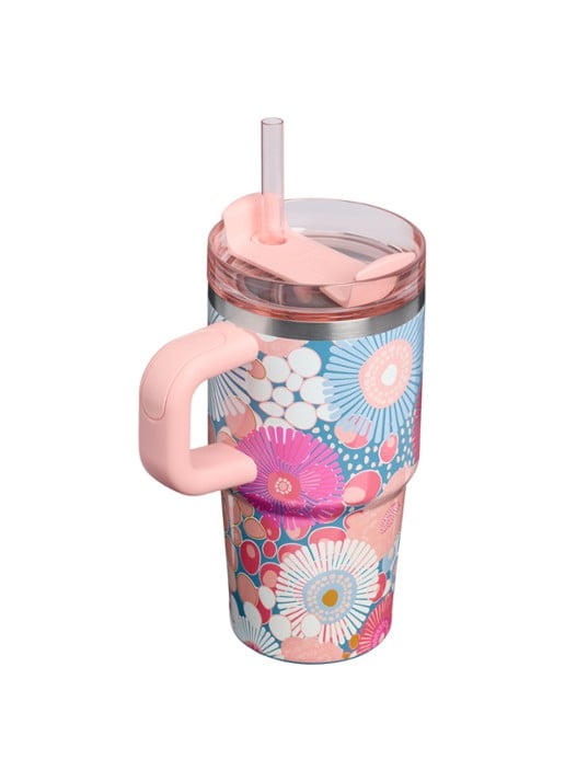 Stanley De Quencher H2.O FlowState™ thermosfles 0,59 liter - achterkant 2 roze