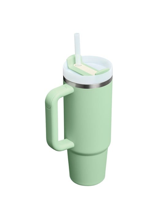 Stanley De Quencher® H2.O FlowState™ thermosfles 0,89 liter - achterkant 3 lichtgroen