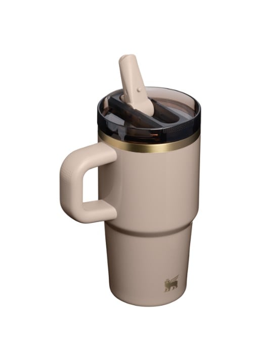 Stanley De Quencher ProTour Flip Straw thermosfles 0,59 liter - achterkant 2 zand