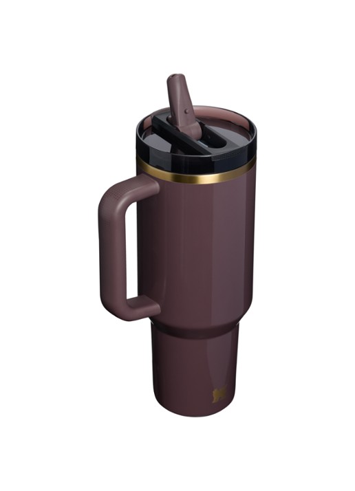 Stanley De Quencher ProTour Flip Straw thermosfles 1,18 liter - achterkant aubergine
