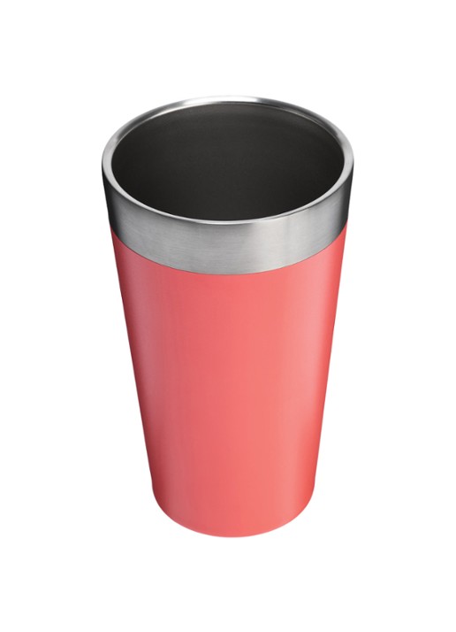 Stanley De Stacking thermosbeker 0,47 liter - achterkant 2 hot coral / koraalrood