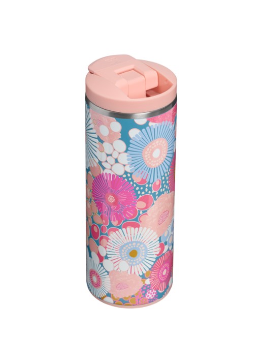 Stanley De Transit Fliptop thermosbeker 0,35 liter - achterkant 3 lichtroze