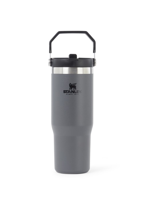 Stanley IceFlow Flip Straw Tumbler thermosfles 89 cl - voorkant antraciet