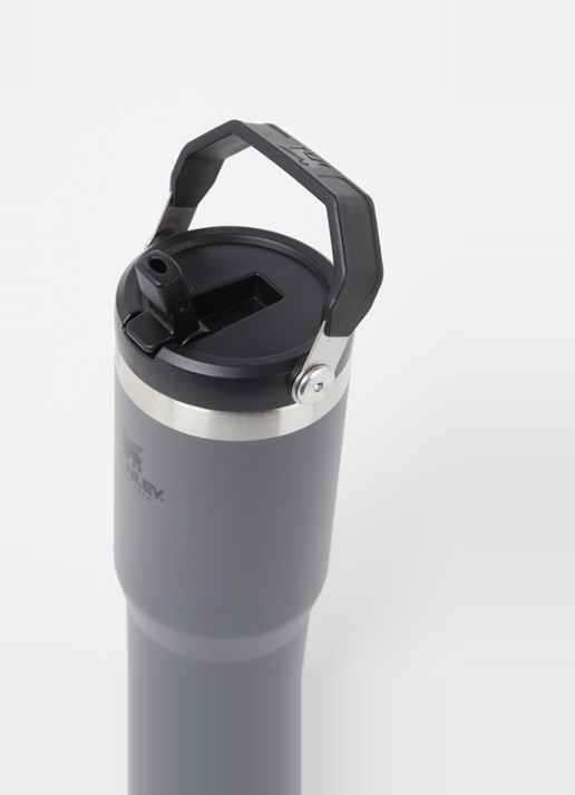 Stanley IceFlow Flip Straw Tumbler thermosfles 89 cl - voorkant 2 antraciet