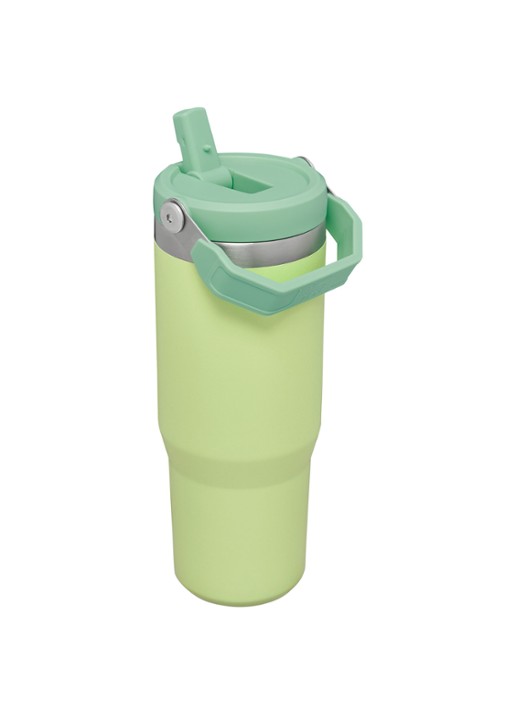 Stanley PMI The IceFlow™ Flip Straw Tumbler thermosfles 0,89 liter - achterkant lime