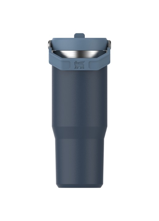 Stanley PMI The IceFlow™ Flip Straw Tumbler thermosfles 0,89 liter - achterkant donkerblauw