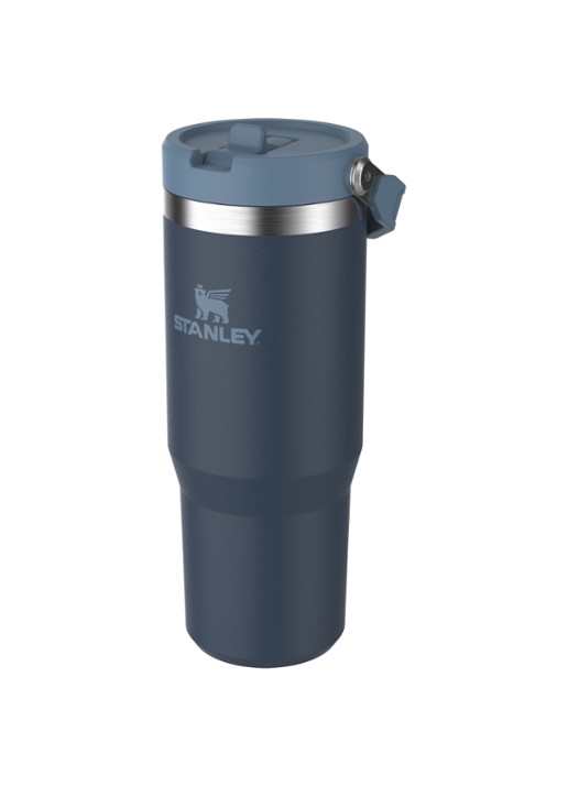 Stanley PMI The IceFlow™ Flip Straw Tumbler thermosfles 0,89 liter - voorkant 3 donkerblauw