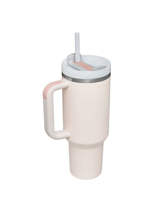 Stanley Quencher H2.0 Flowstate Tumbler thermosfles 1,2 liter  - voorkant 2 lichtroze