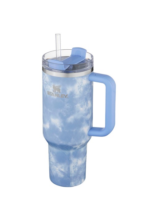 Stanley Quencher H2.0 Flowstate Tumbler thermosfles 1,2 liter - voorkant 2 lichtblauw