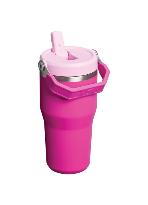 Stanley The IceFlow™ Flip Straw waterfles 0,6 liter - voorkant 3 fuchsia