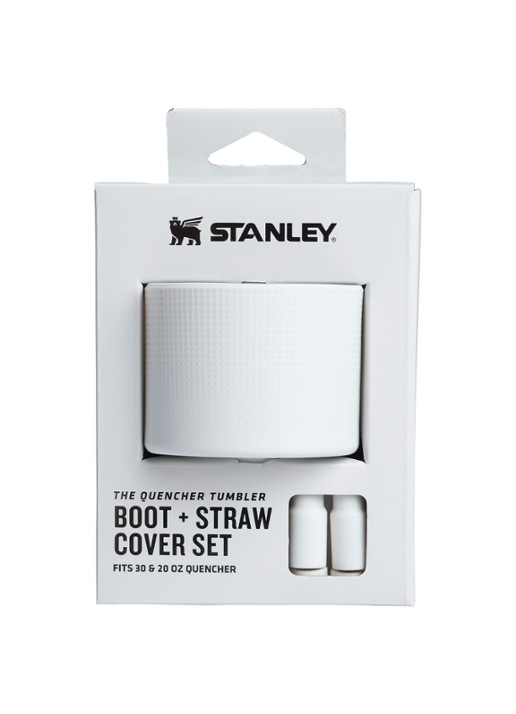 Stanley The Quencher® bekerhoes en rietjes dop 3-delig - detail lichtgrijs