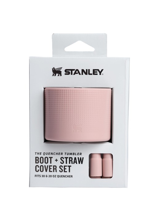 Stanley The Quencher® bekerhoes en rietjes dop 3-delig - detail zalmroze