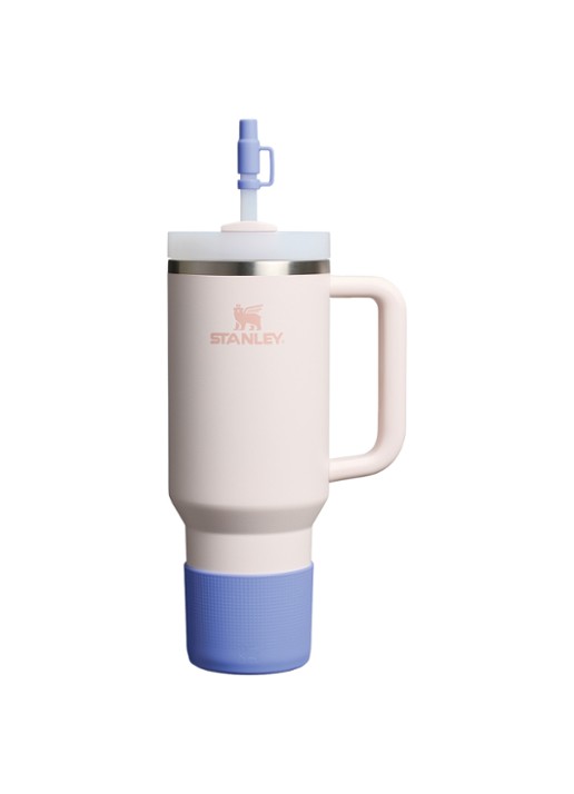 Stanley The Quencher® bekerhoes en rietjes dop 3-delig - voorkant 2 violet