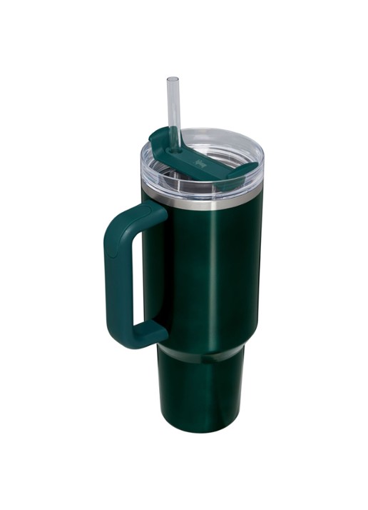 Stanley The Quencher H2.O FlowState™ Tumbler thermofles 1,18 liter - voorkant 3 donkergroen