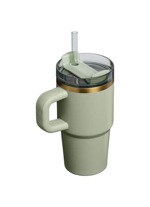 Stanley The Quencher® H2.O FlowState™ thermosfles 0,6 liter - achterkant 2 lindegroen