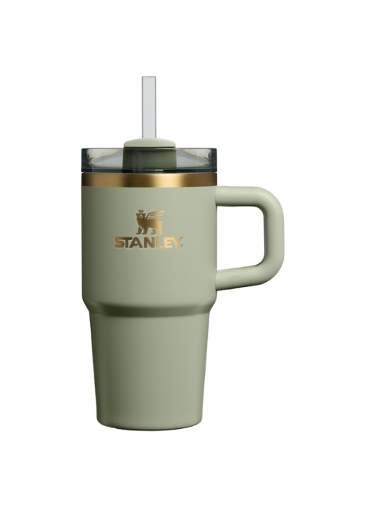 Stanley The Quencher® H2.O FlowState™ thermosfles 0,6 liter - voorkant 3 lindegroen