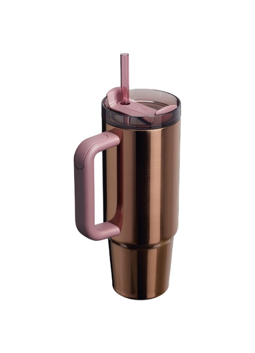 Stanley The Quencher® H2.O FlowState™ thermosfles 0,89 liter - achterkant zalmroze
