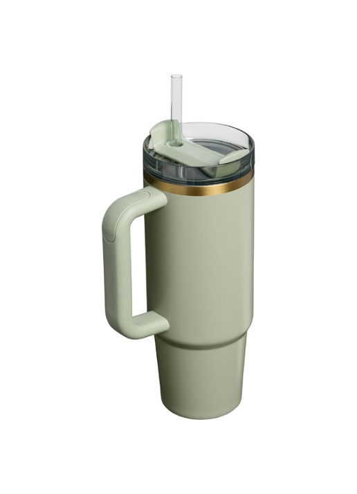 Stanley The Quencher® H2.O FlowState™ thermosfles 0,89 liter - achterkant 2 lindegroen