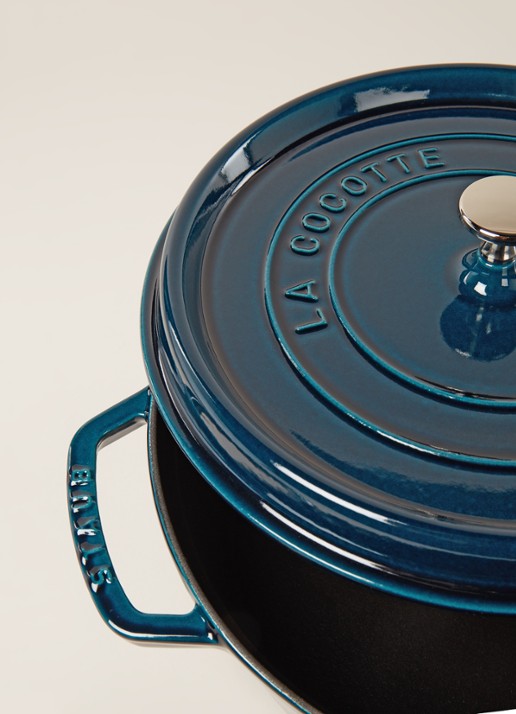 Staub Ronde cocotte Ø28 cm - detail flessengroen