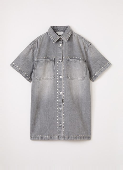 Stella McCartney Denim blousejurk met studs