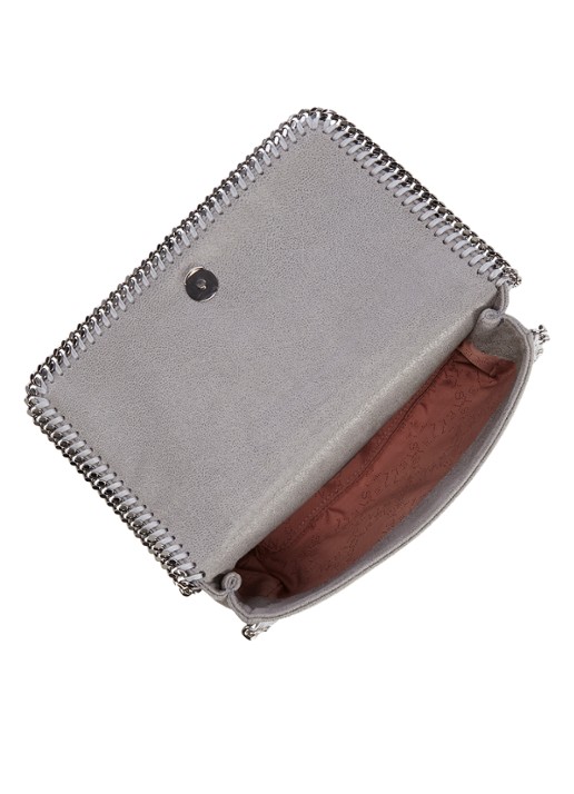 Stella McCartney Falabella Fold Over crossbodytas van ecoleer - detail 2 lichtgrijs