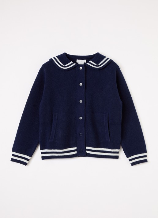 Stella McCartney Fijngebreid gebreid vest  - voorkant 2 donkerblauw