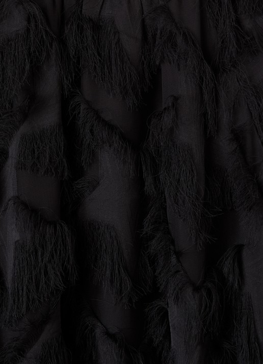 Stella McCartney Jurk met franjes - detail zwart