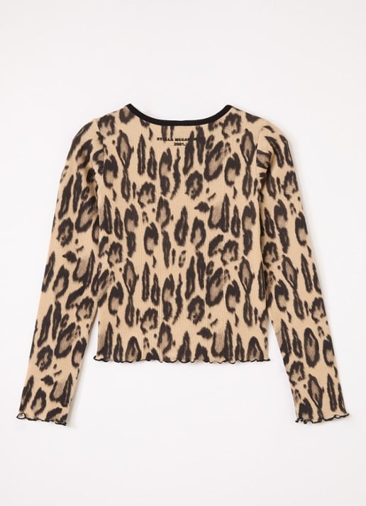 Stella McCartney Longsleeve met panterprint - voorkant 2 bruin