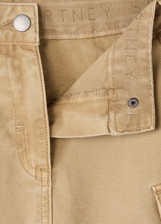 Stella McCartney Rok met steekzakken - detail hazelnootbruin