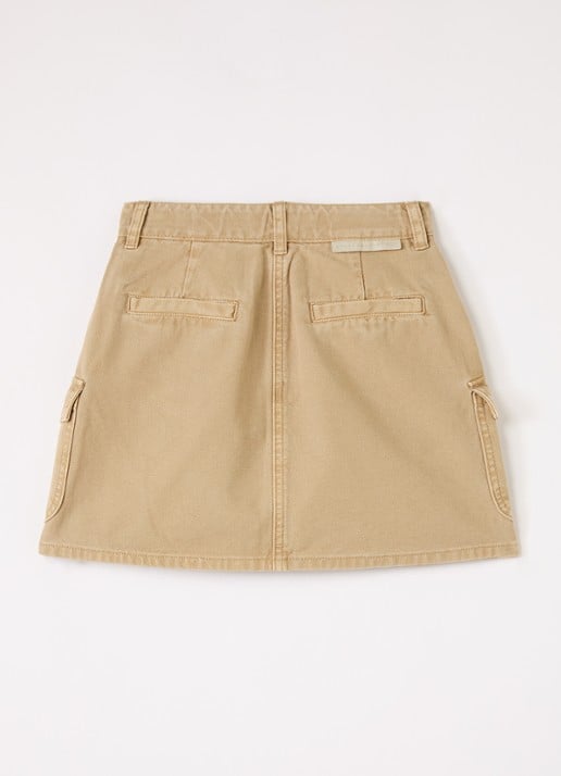 Stella McCartney Rok met steekzakken - voorkant 3 hazelnootbruin