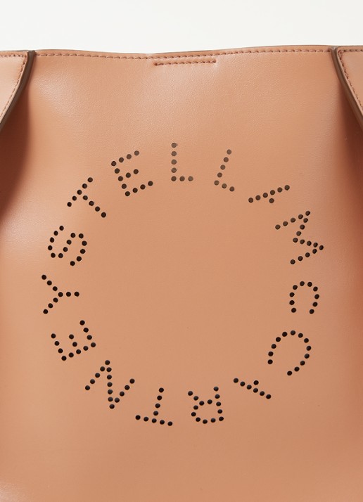 Stella McCartney Stella Logo crossbodytas van ecoleer - detail 5 roestbruin