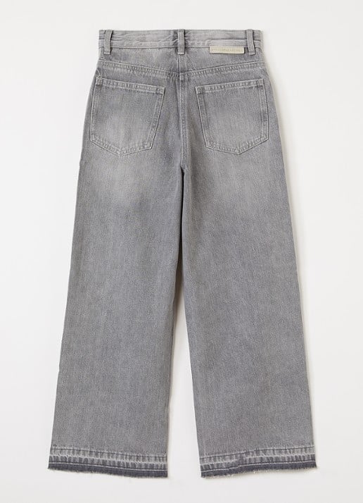 Stella McCartney Straight leg jeans met studs - voorkant 3 grijs