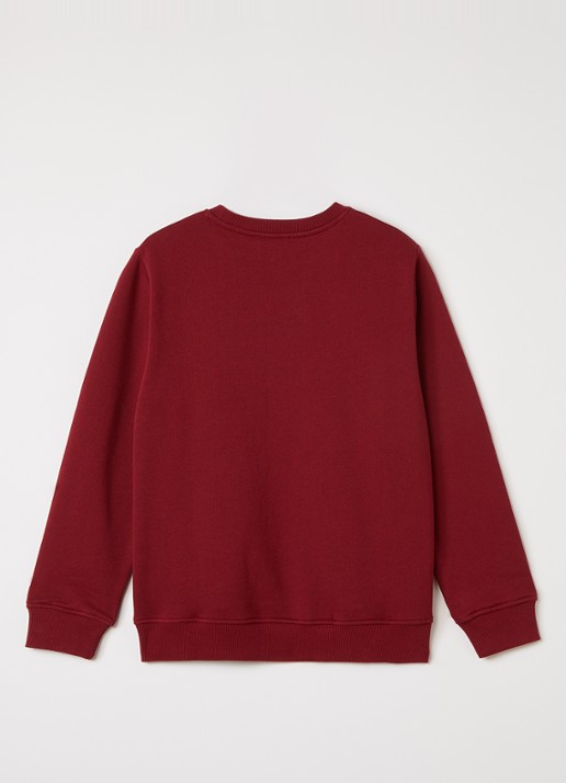 Stella McCartney Sweater met logoborduring - voorkant 3 donkerrood