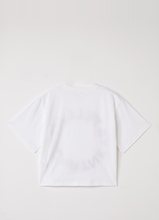 Stella McCartney T-shirt met logoborduring - voorkant 2 wit
