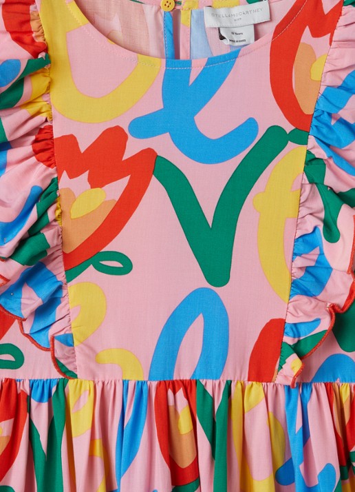 Stella McCartney Tuniekjurk met bloemenprint - detail roze
