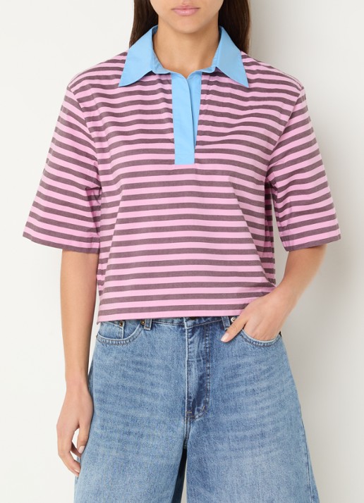Stella Nova Polo met streepprint