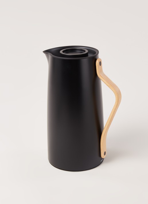 Stelton Emma Coffee thermoskan 1,2 liter - voorkant 2 zwart